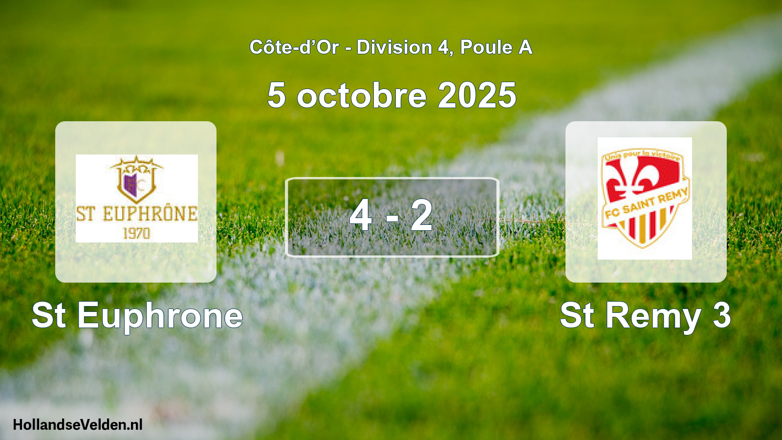Total number of matches played: St Euphrone - St Remy 3 4 - 2 (5 October 2025)