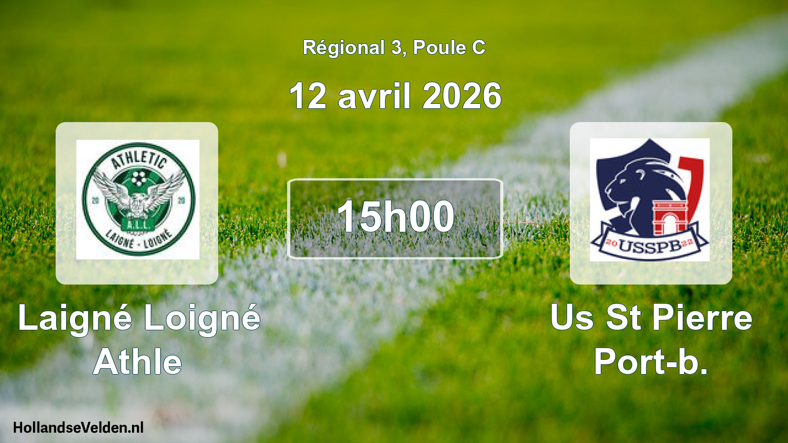 Geplande wedstrijd: Laigné Loigné Athle - Us St Pierre Port-b. (12 april 2026)