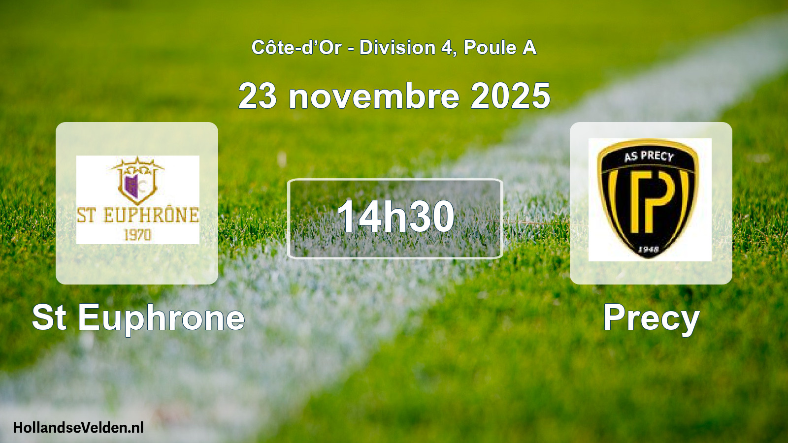 Match programmé: St Euphrone - Precy (23 novembre 2025)