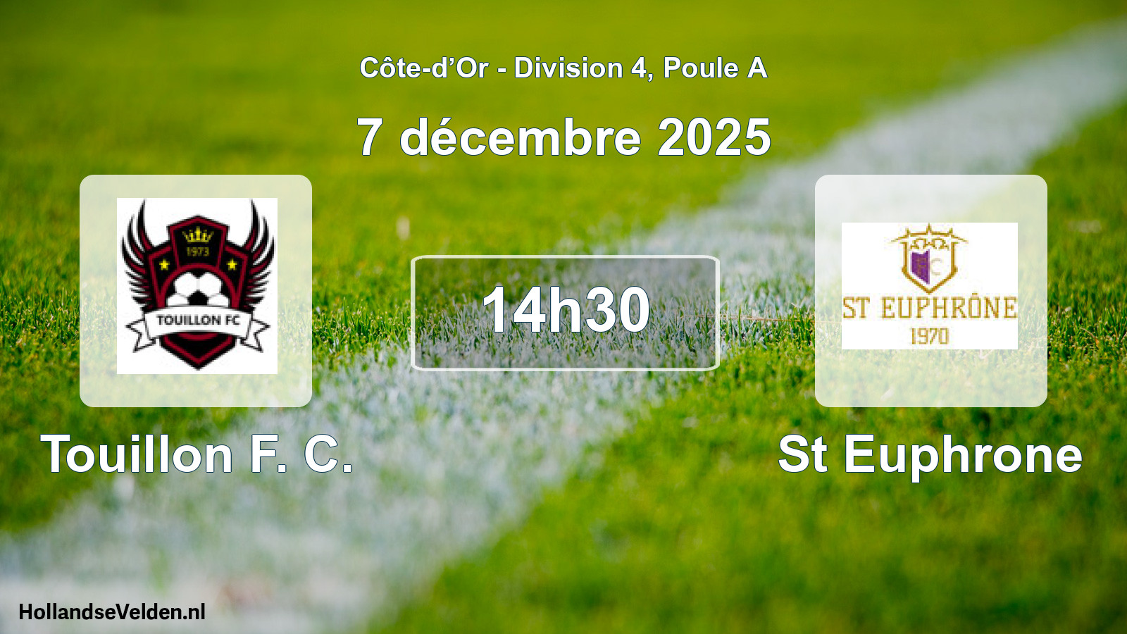 Match programmé: Touillon F. C. - St Euphrone (7 décembre 2025)