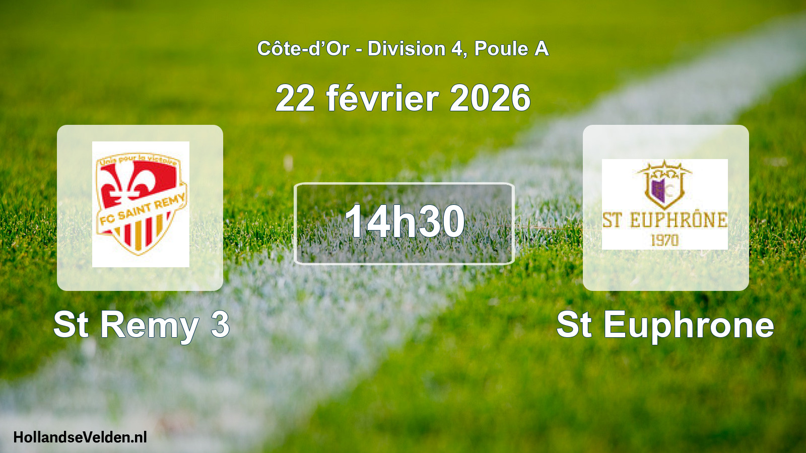 Match programmé: St Remy 3 - St Euphrone (22 février 2026)