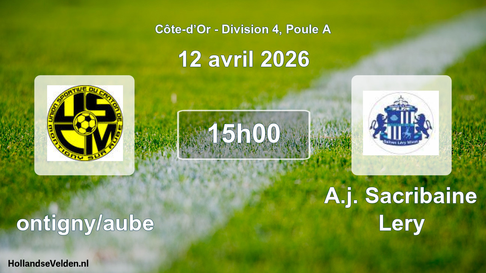 Scheduled Match: Montigny/aube - A.j. Sacribaine Lery (12 April 2026)