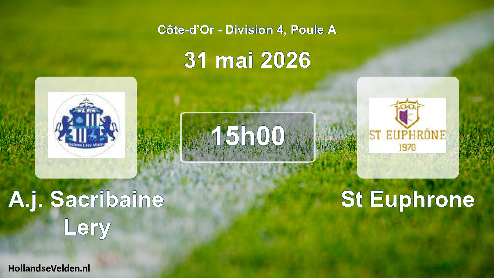 Match programmé: A.j. Sacribaine Lery - St Euphrone (31 mai 2026)