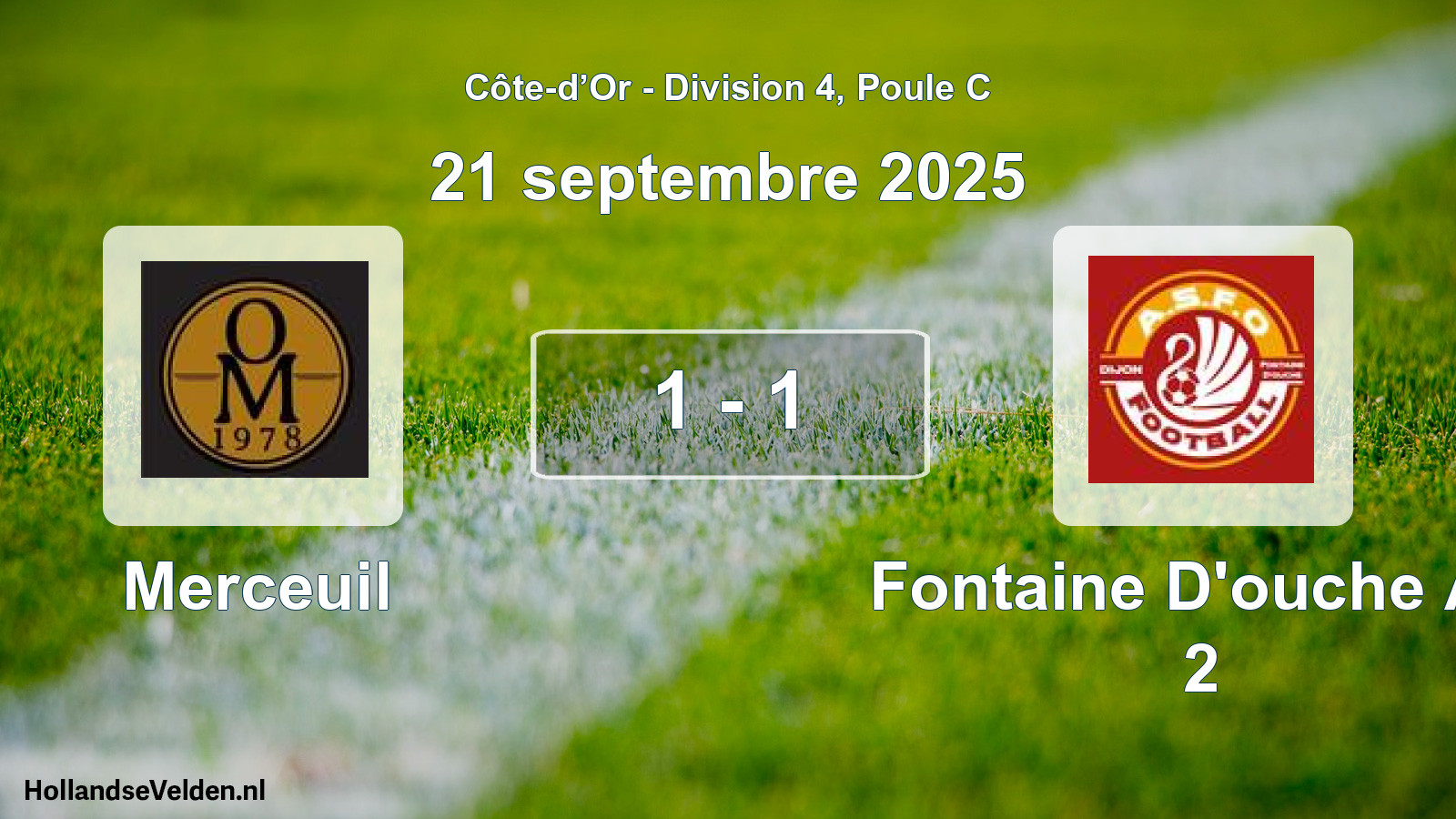 Match joué: Merceuil - Fontaine D'ouche AS 2 1 - 1 (21 septembre 2025)