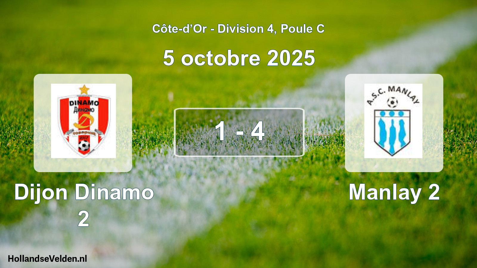 Gespeelde wedstrijd: Dijon Dinamo 2 - Manlay 2 1 - 4 (5 oktober 2025)