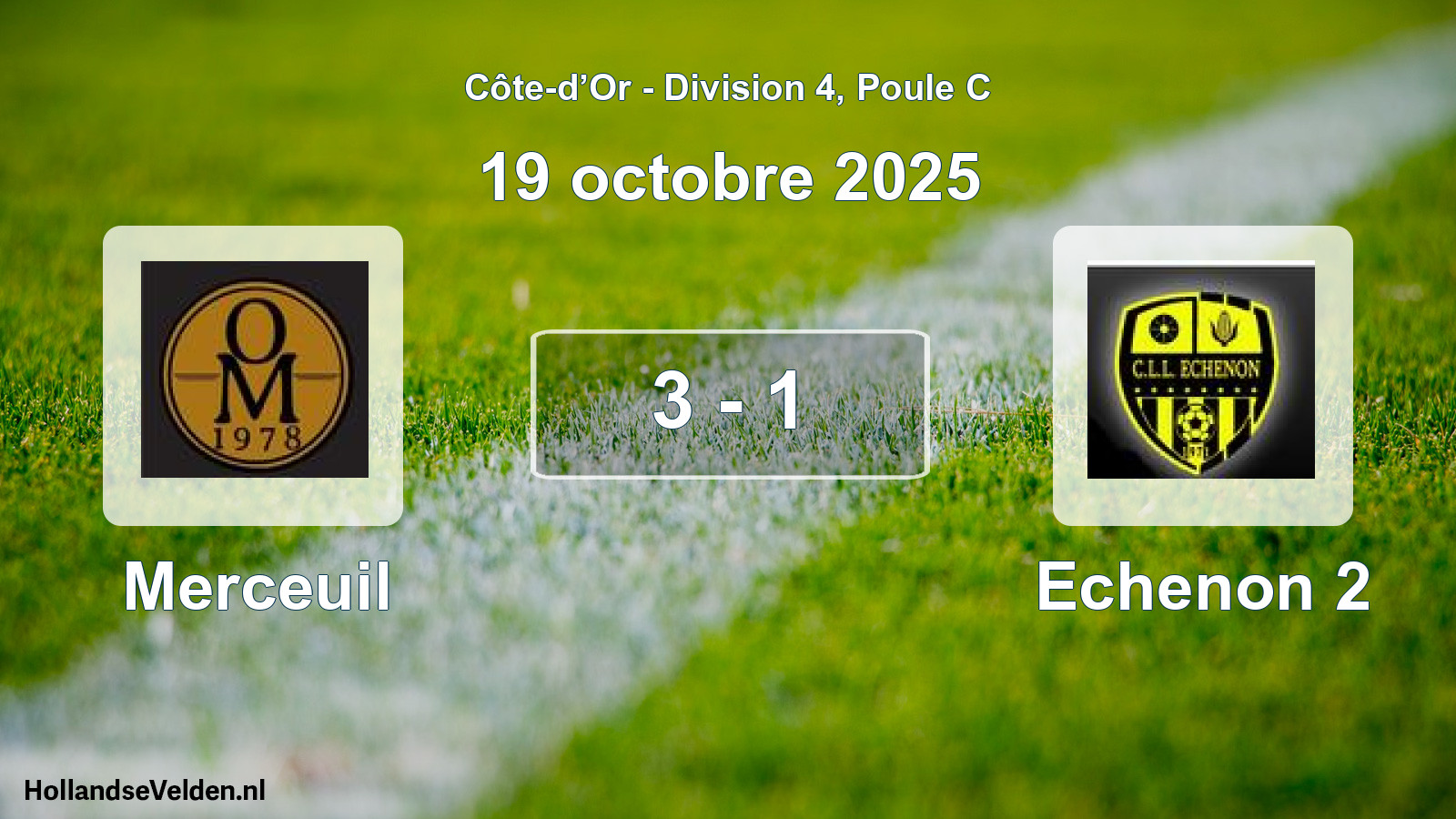 Total number of matches played: Merceuil - Echenon 2 3 - 1 (19 October 2025)