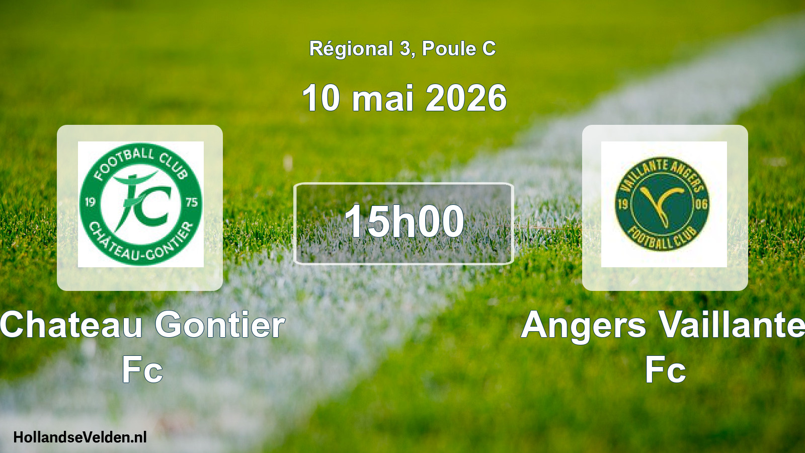 Geplande wedstrijd: Chateau Gontier Fc - Angers Vaillante Fc (10 mai 2026)