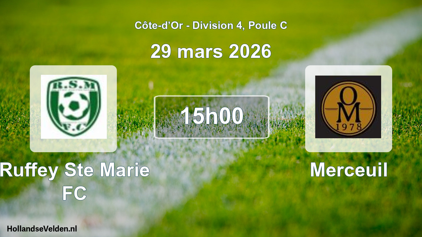 Scheduled Match: Ruffey Ste Marie FC - Merceuil (29 March 2026)