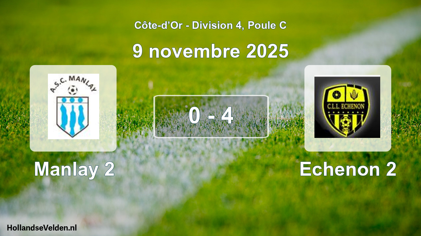 Match joué: Manlay 2 - Echenon 2 0 - 4 (9 novembre 2025)