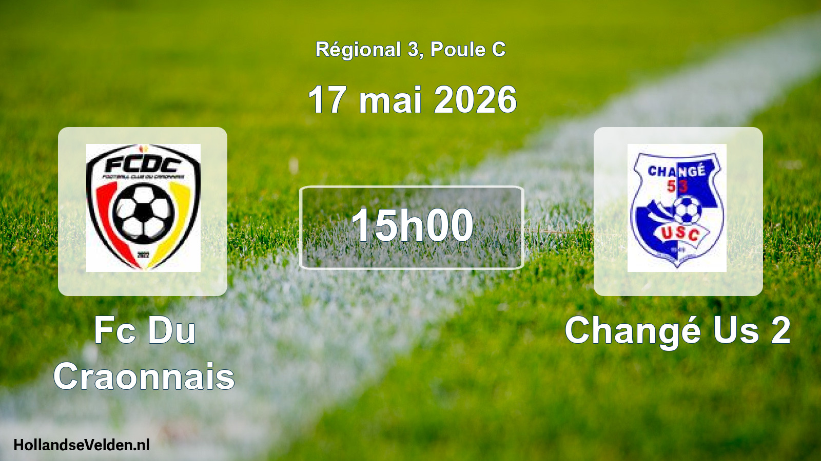 Geplande wedstrijd: Fc Du Craonnais - Changé Us 2 (17 mei 2026)