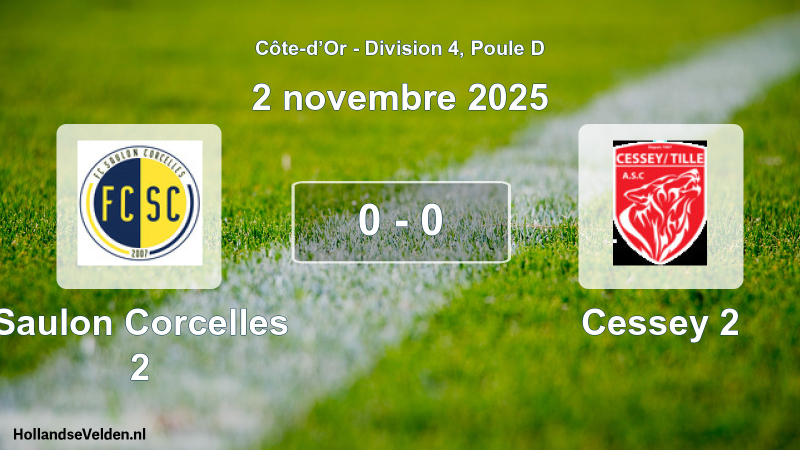 Match joué: Saulon Corcelles 2 - Cessey 2 0 - 0 (2 novembre 2025)