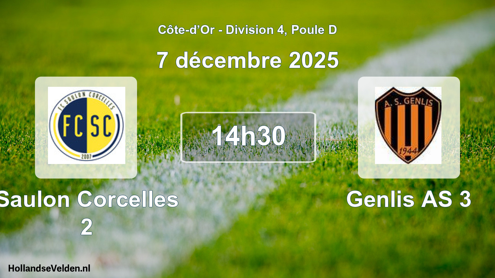 Scheduled Match: Saulon Corcelles 2 - Genlis AS 3 (7 December 2025)