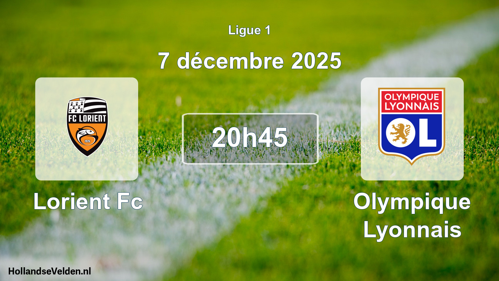Geplande wedstrijd: Lorient Fc - Olympique Lyonnais (7 décembre 2025)
