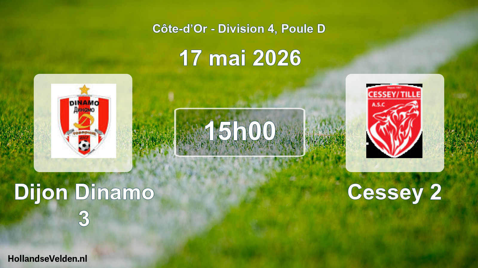 Scheduled Match: Dijon Dinamo 3 - Cessey 2 (17 May 2026)