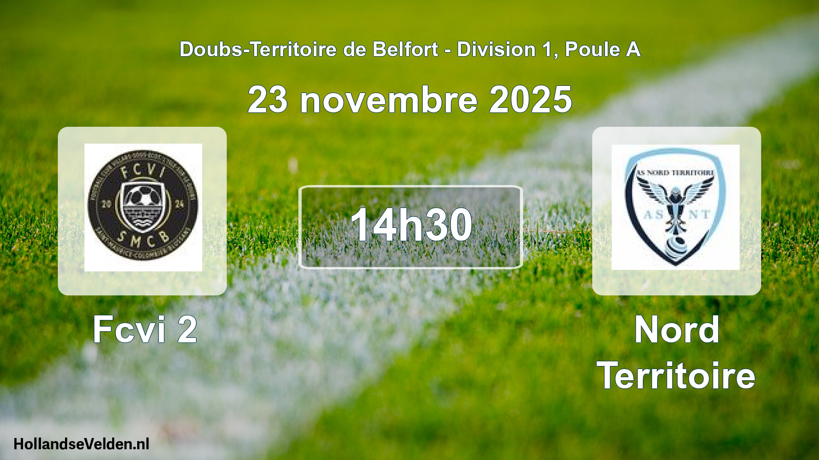Scheduled Match: Fcvi 2 - Nord Territoire (23 November 2025)