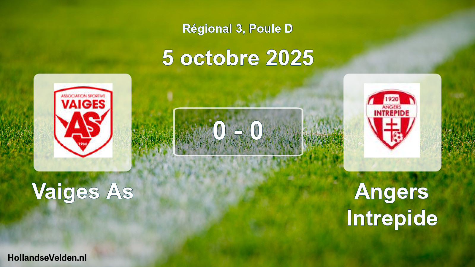 Gespeelde wedstrijd: Vaiges As - Angers Intrepide 0 - 0 (5 octobre 2025)