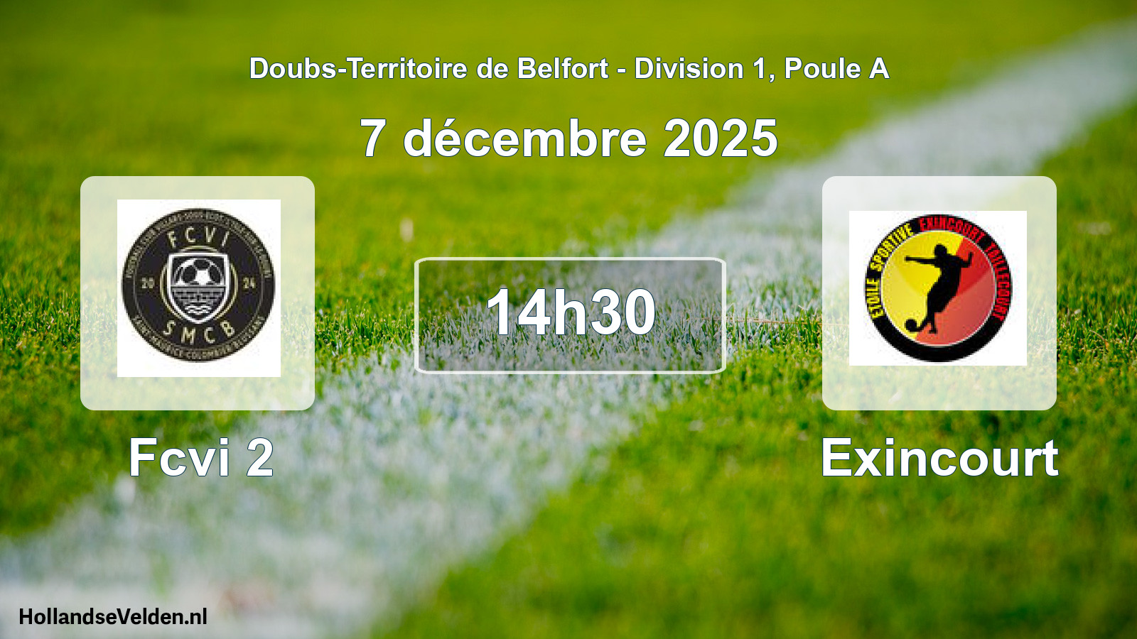 Scheduled Match: Fcvi 2 - Exincourt (7 December 2025)