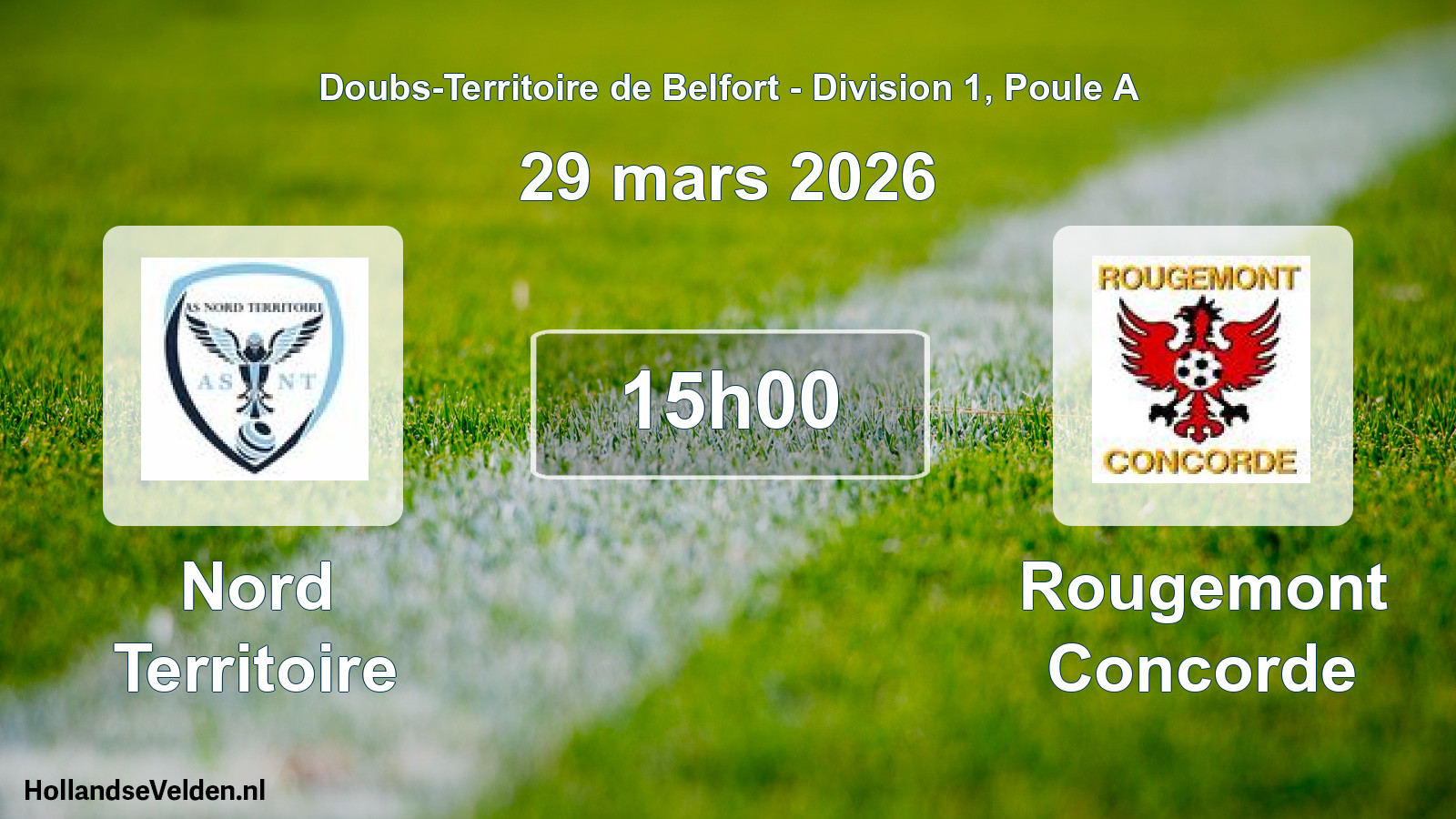 Scheduled Match: Nord Territoire - Rougemont Concorde (29 March 2026)