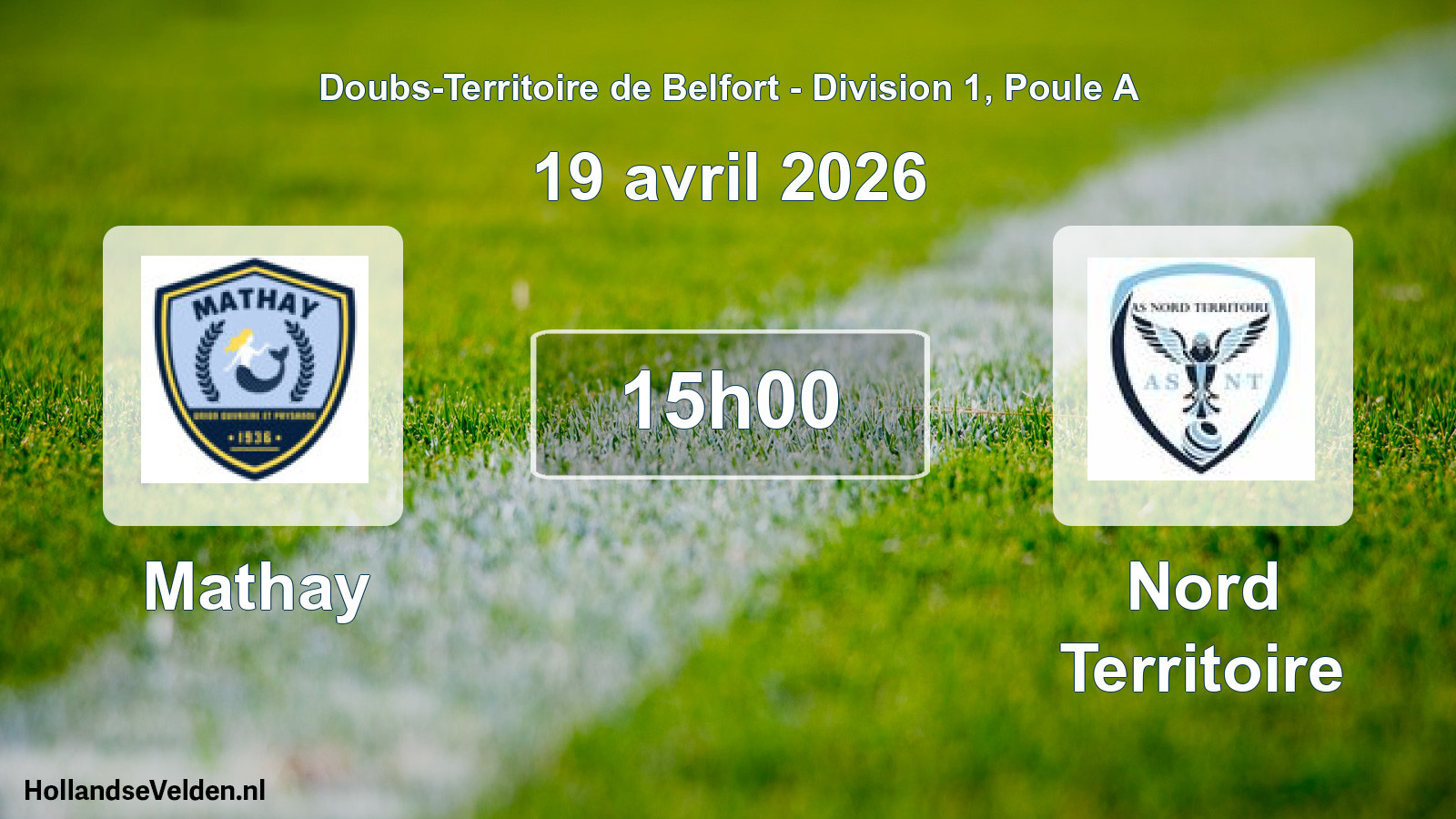Scheduled Match: Mathay - Nord Territoire (19 April 2026)