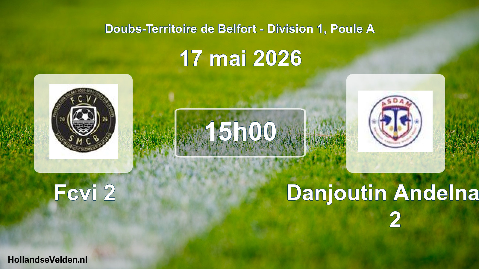 Match programmé: Fcvi 2 - Danjoutin Andelnans 2 (17 mai 2026)