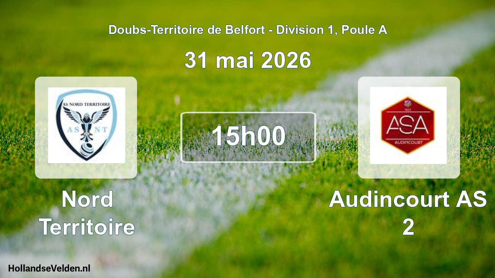 Scheduled Match: Nord Territoire - Audincourt AS 2 (31 May 2026)