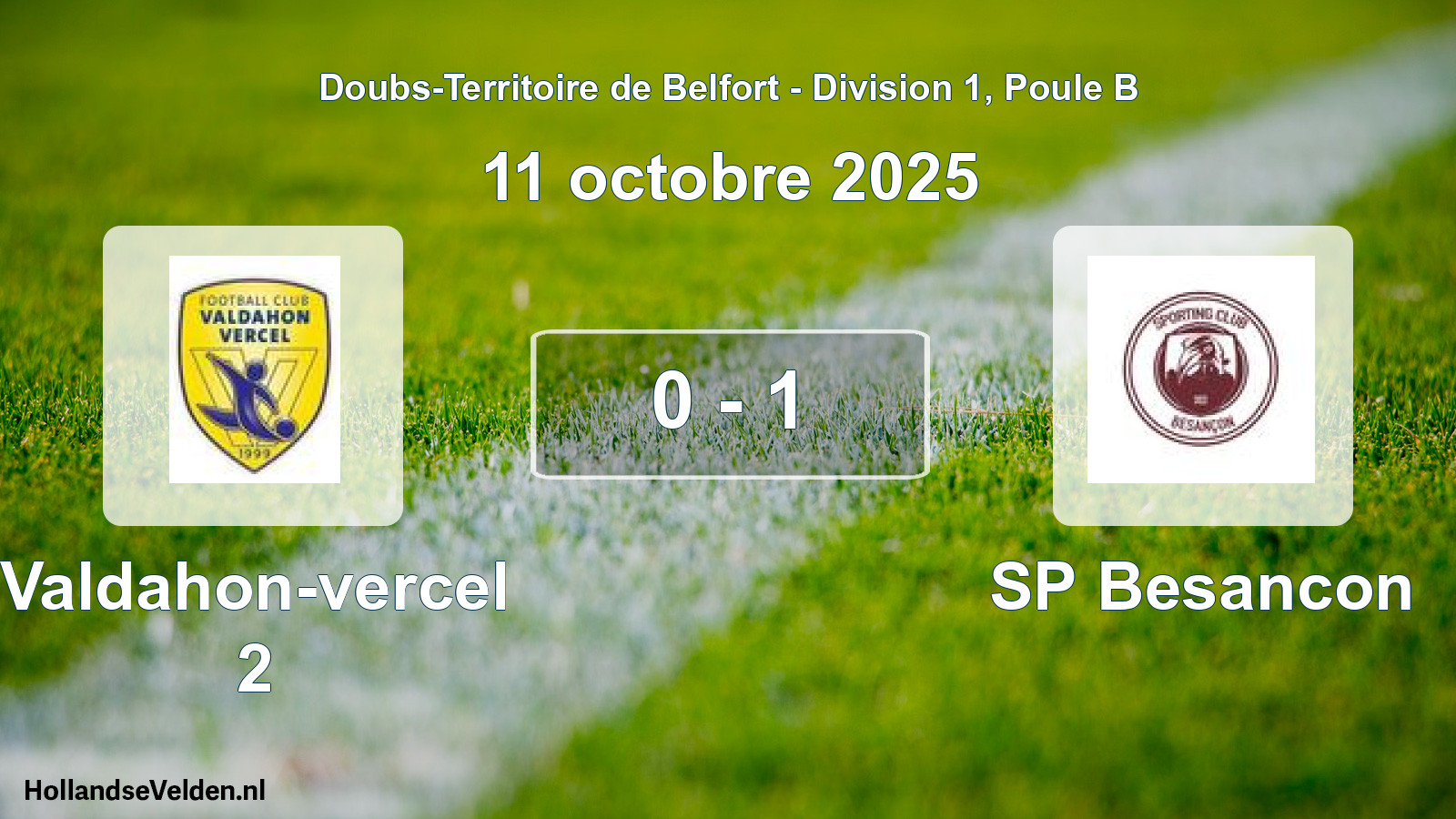 Gespeelde wedstrijd: Valdahon-vercel 2 - SP Besancon 0 - 1 (11 oktober 2025)
