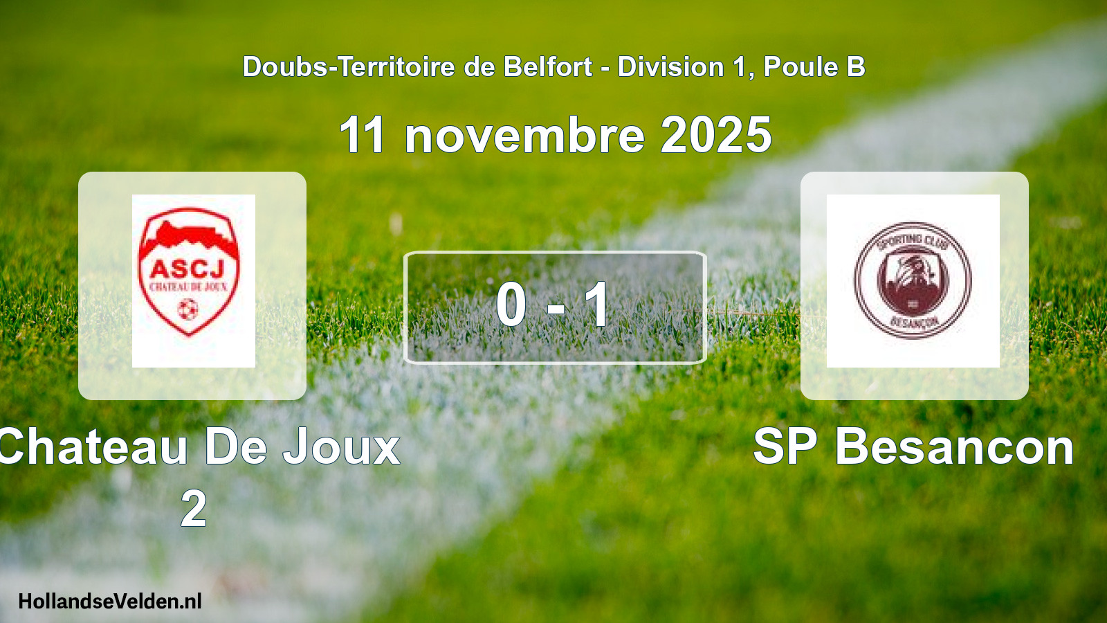 Gespeelde wedstrijd: Chateau De Joux 2 - SP Besancon 0 - 1 (11 november 2025)