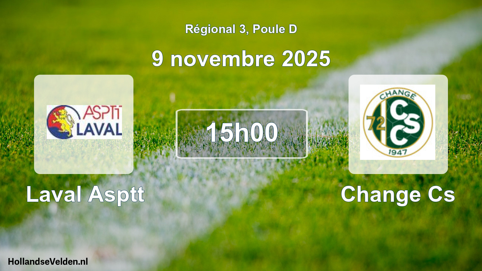 Geplande wedstrijd: Laval Asptt - Change Cs (9 novembre 2025)