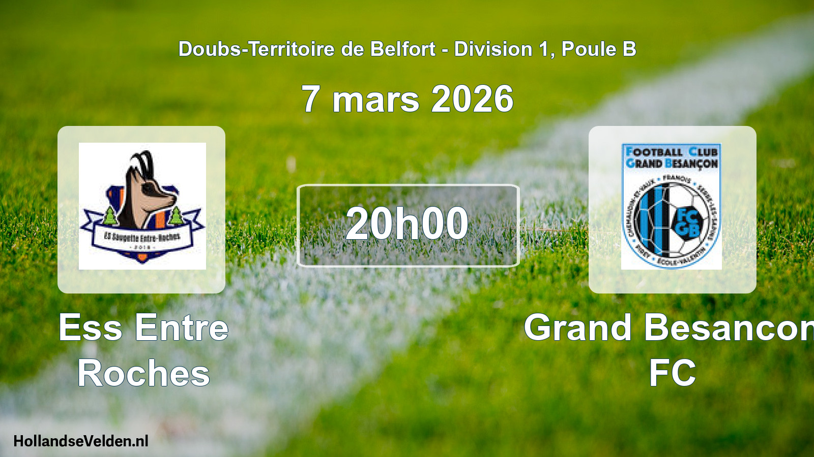 Scheduled Match: Ess Entre Roches - Grand Besancon FC (7 March 2026)