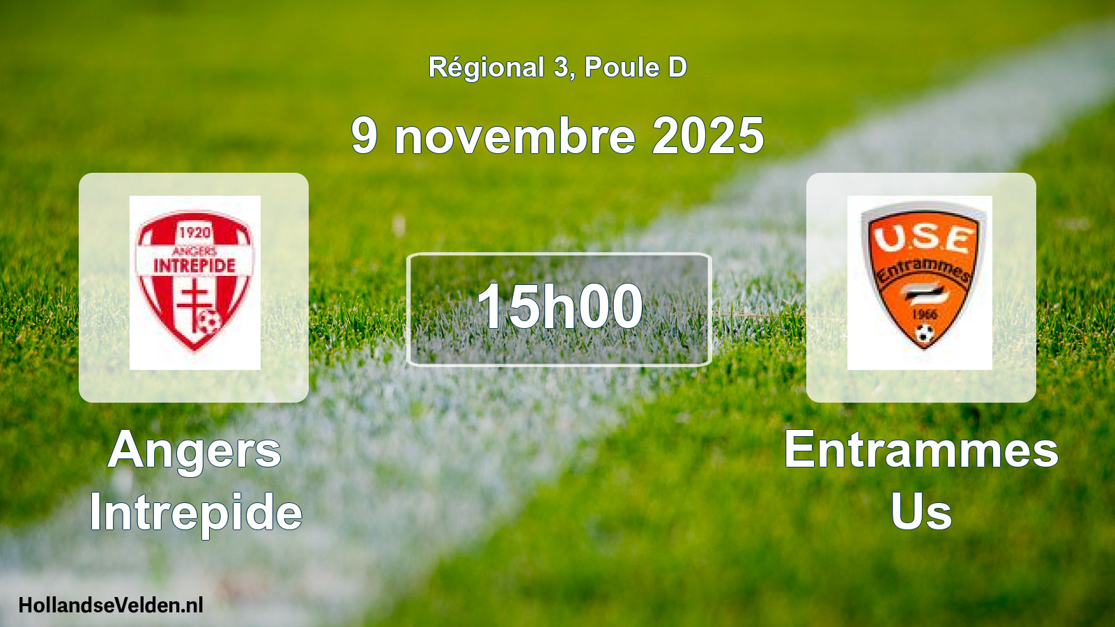 Scheduled Match: Angers Intrepide - Entrammes Us (9 November 2025)