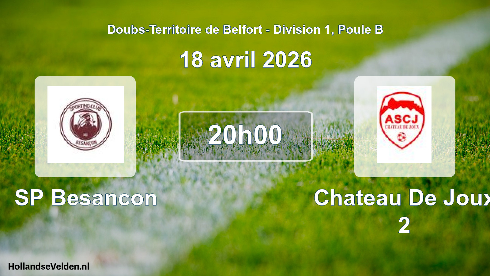 Match programmé: SP Besancon - Chateau De Joux 2 (18 avril 2026)