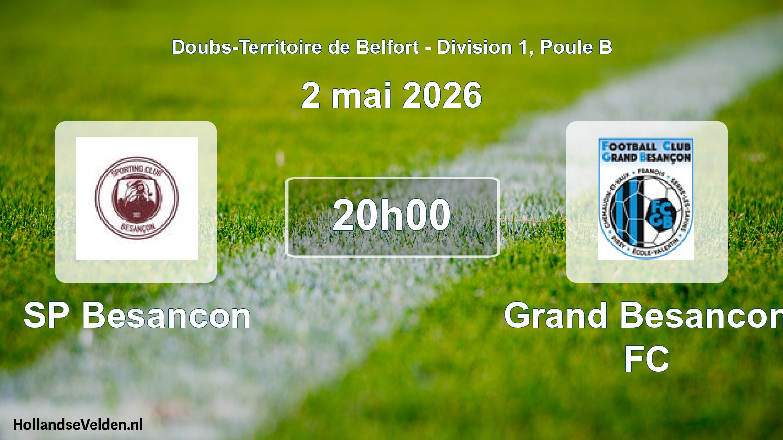 Match programmé: SP Besancon - Grand Besancon FC (2 mai 2026)