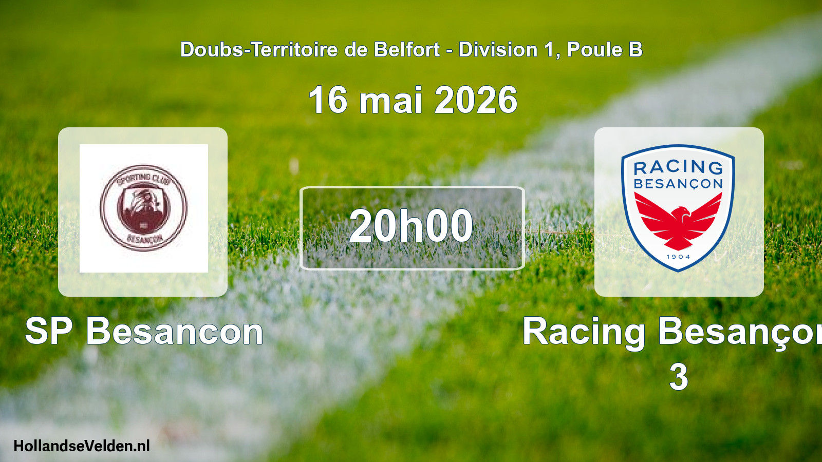 Match programmé: SP Besancon - Racing Besançon 3 (16 mai 2026)