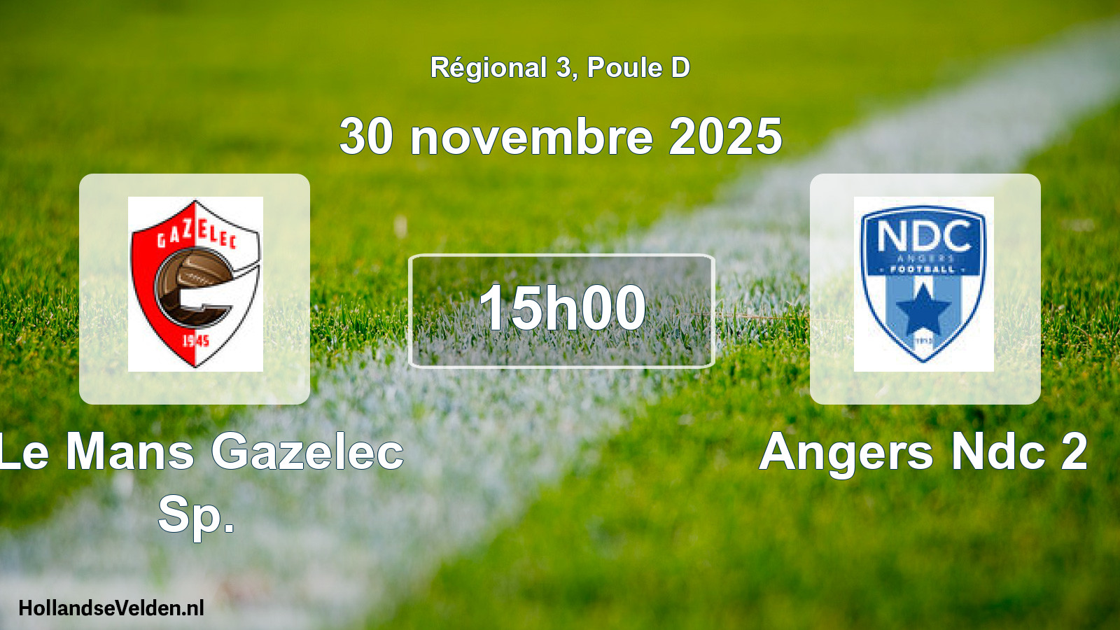 Geplande wedstrijd: Le Mans Gazelec Sp. - Angers Ndc 2 (30 novembre 2025)