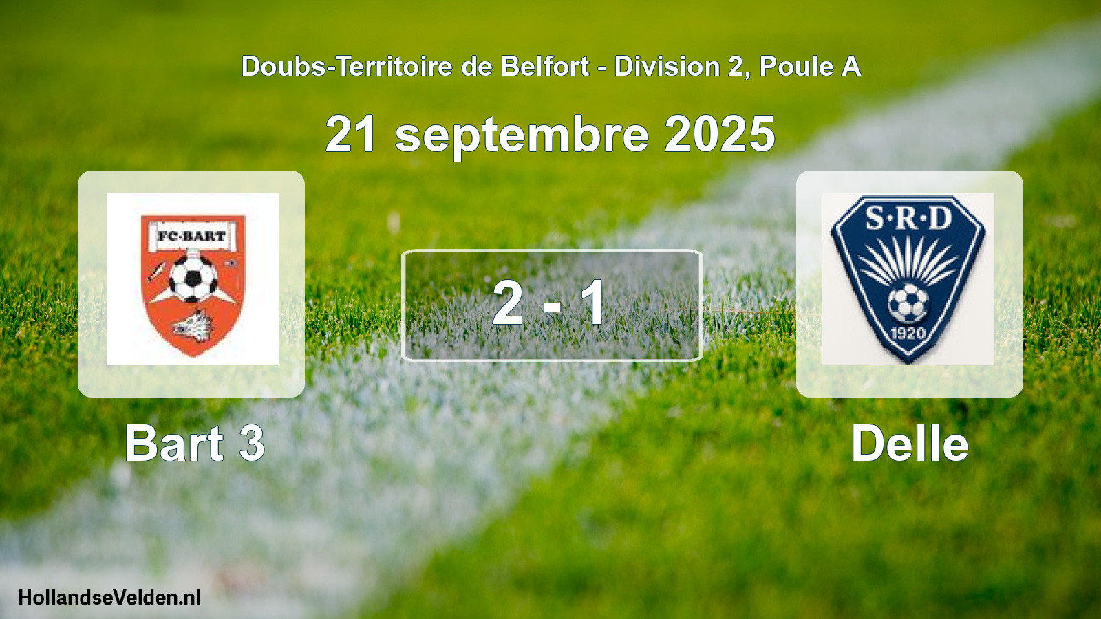 Total number of matches played: Bart 3 - Delle 2 - 1 (21 September 2025)
