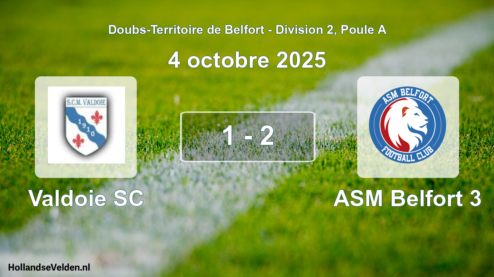Match joué: Valdoie SC - ASM Belfort 3 1 - 2 (4 octobre 2025)