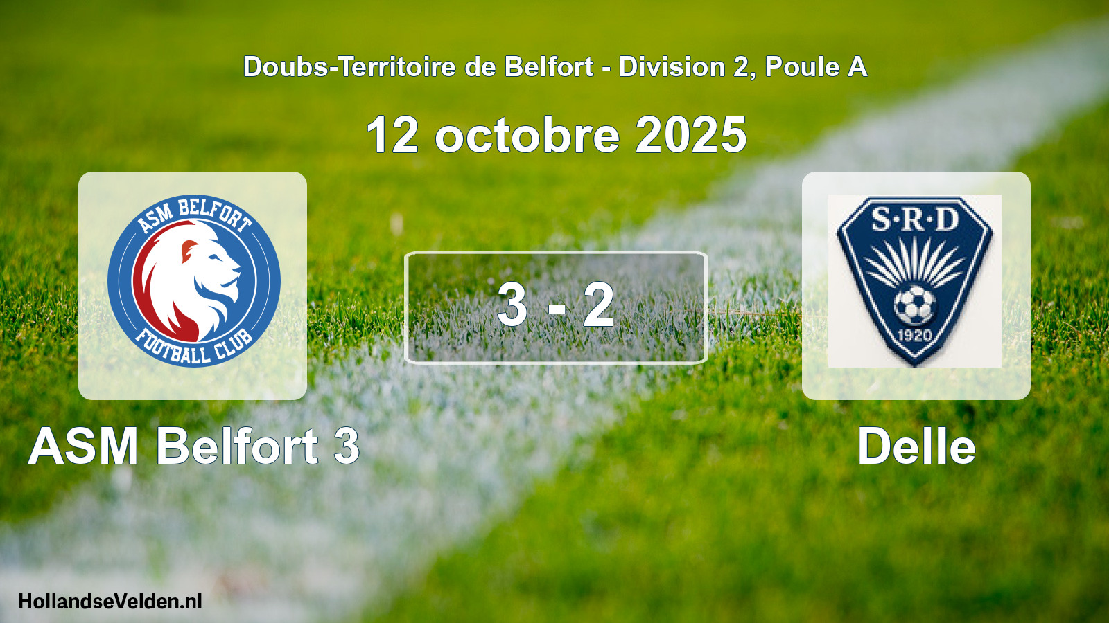 Total number of matches played: ASM Belfort 3 - Delle 3 - 2 (12 October 2025)