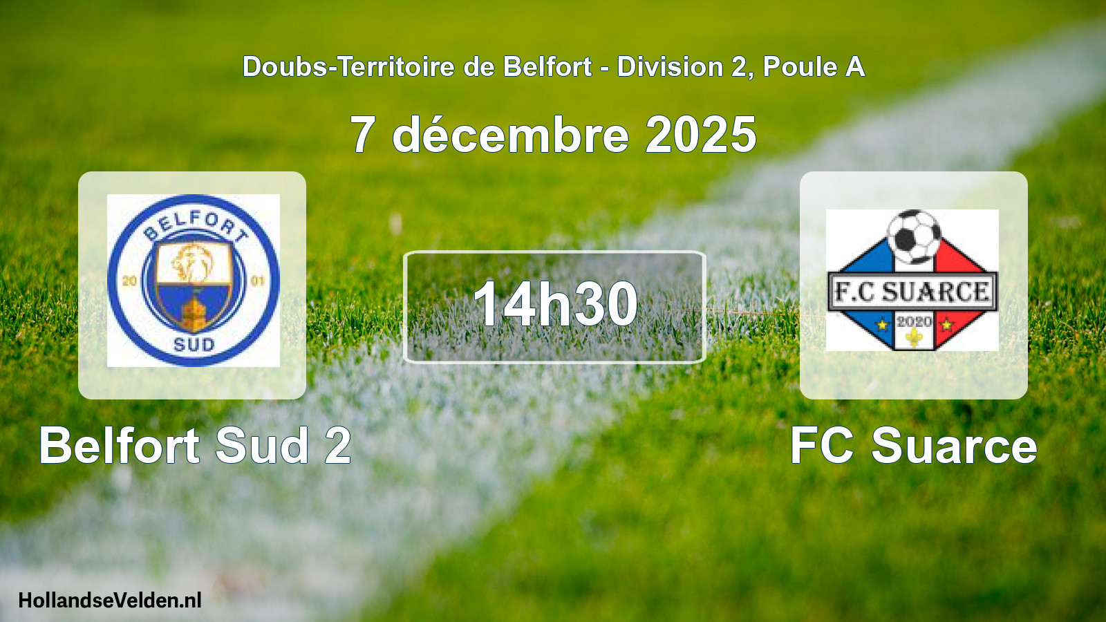 Scheduled Match: Belfort Sud 2 - FC Suarce (7 December 2025)