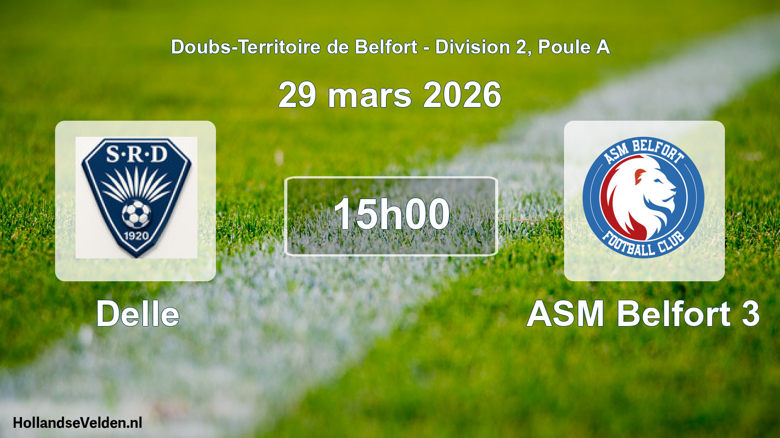 Scheduled Match: Delle - ASM Belfort 3 (29 March 2026)