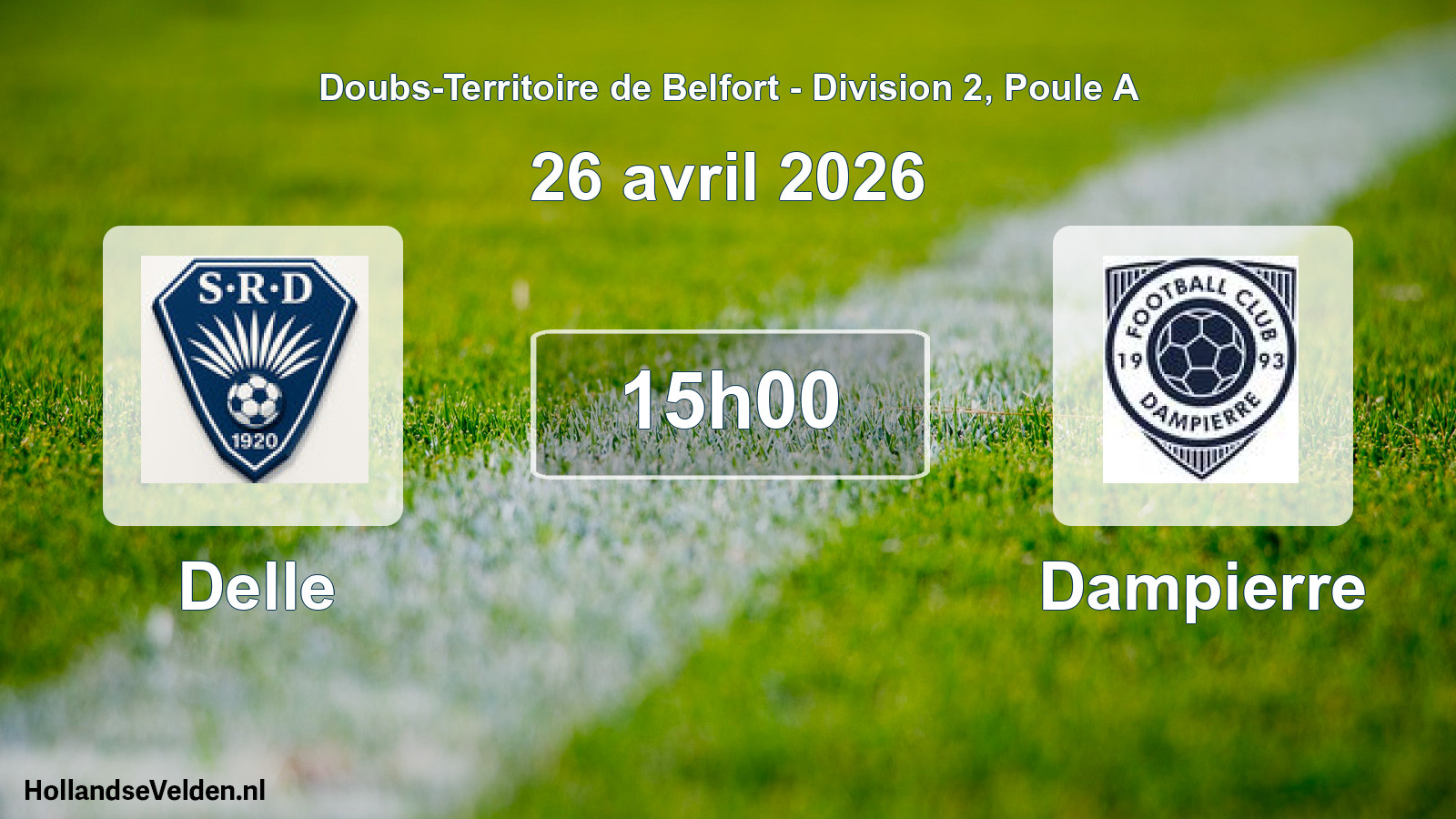 Scheduled Match: Delle - Dampierre (26 April 2026)