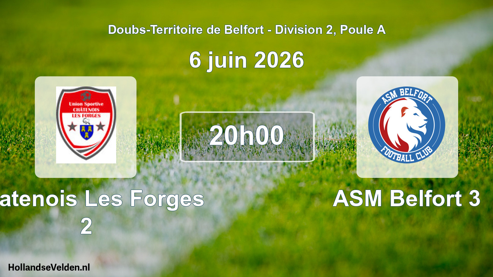 Scheduled Match: Chatenois Les Forges 2 - ASM Belfort 3 (6 June 2026)