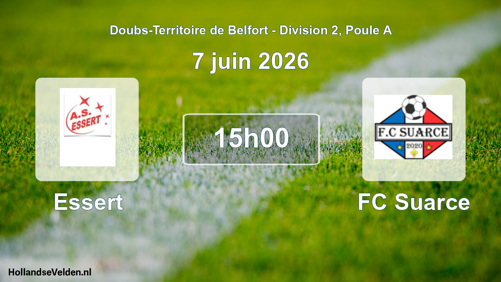 Scheduled Match: Essert - FC Suarce (7 June 2026)