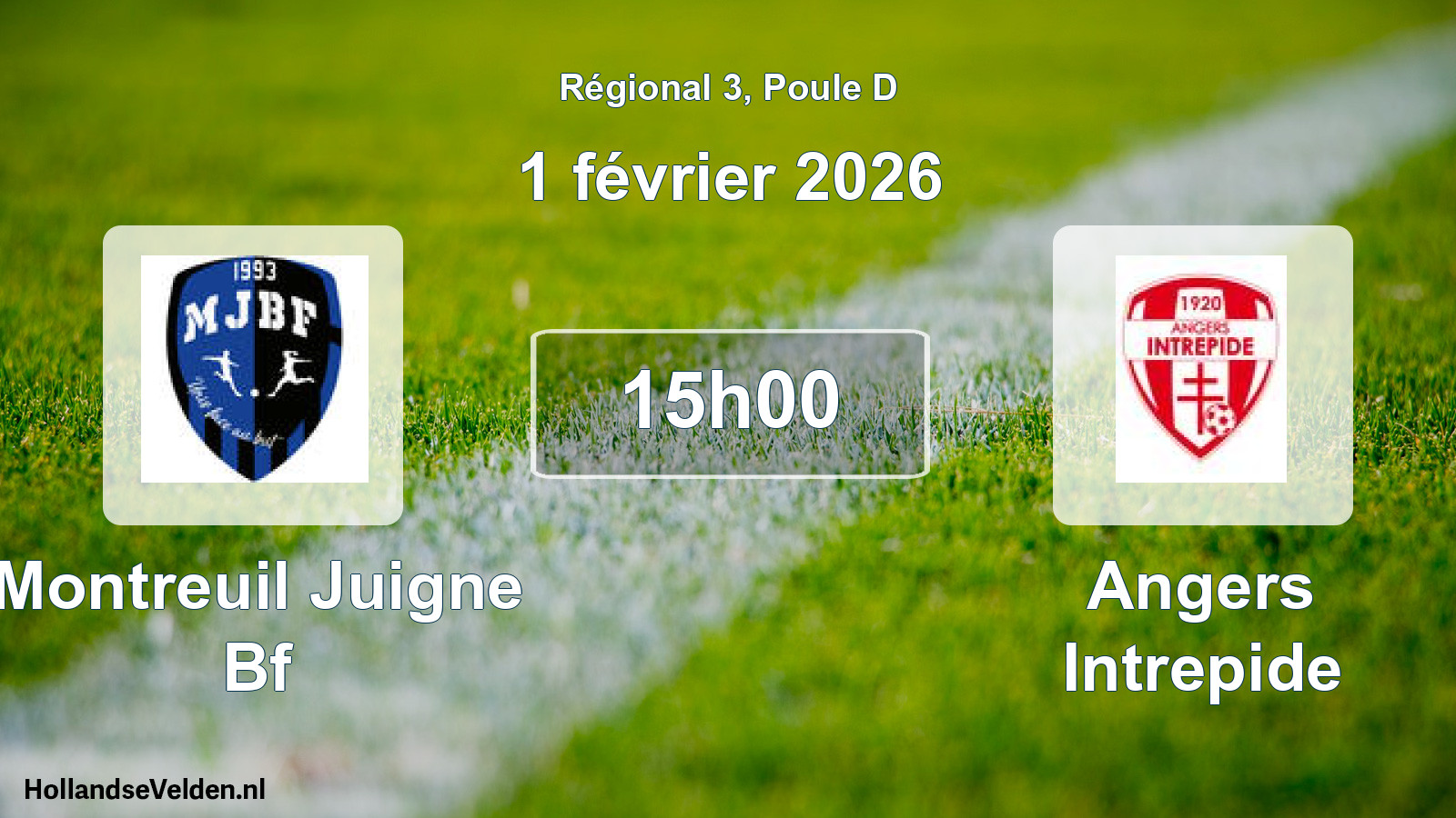 Geplande wedstrijd: Montreuil Juigne Bf - Angers Intrepide (1 février 2026)