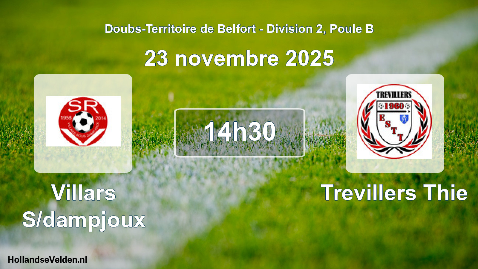 Scheduled Match: Villars S/dampjoux - Trevillers Thie (23 November 2025)