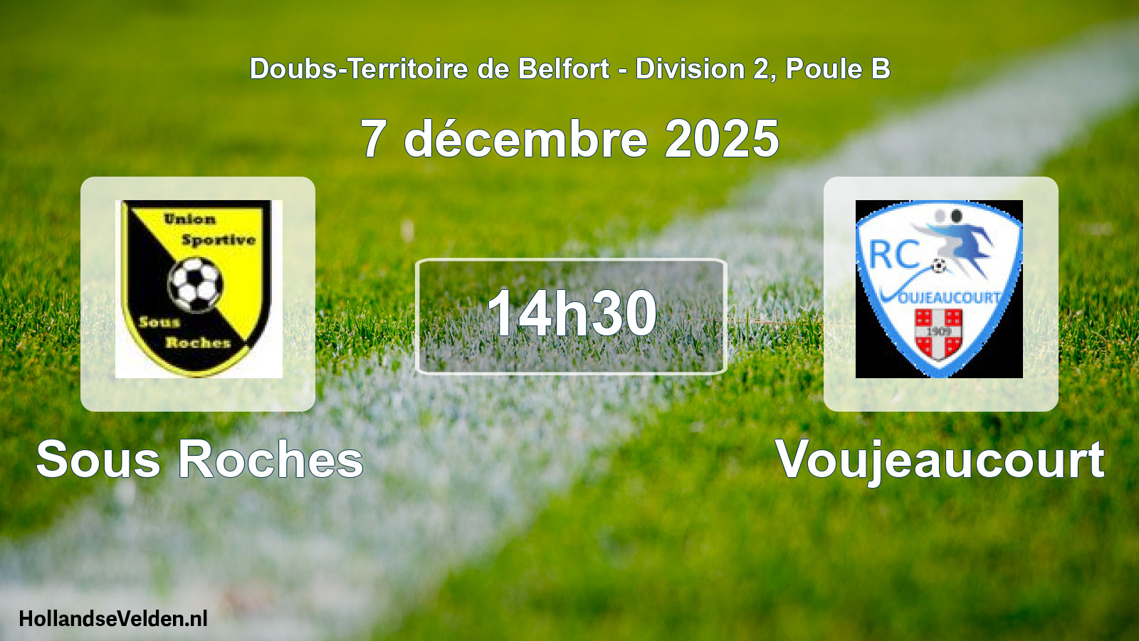 Geplande wedstrijd: Sous Roches - Voujeaucourt (7 december 2025)