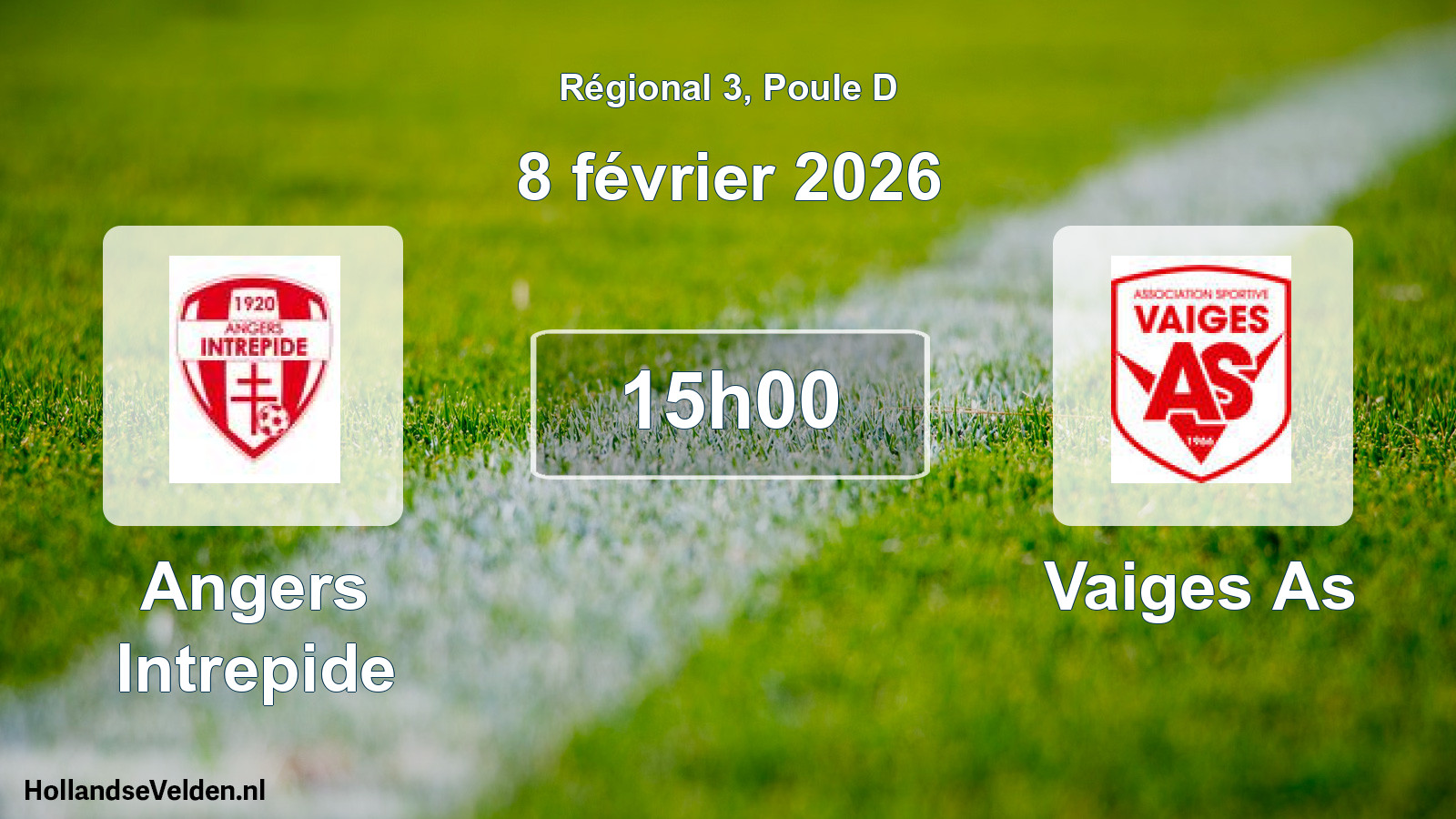 Geplande wedstrijd: Angers Intrepide - Vaiges As (8 février 2026)