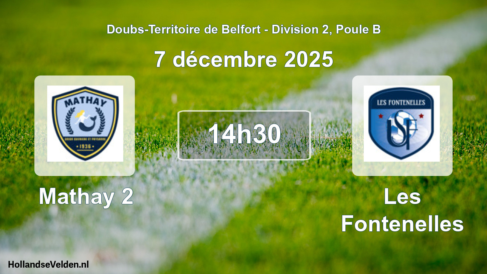 Scheduled Match: Mathay 2 - Les Fontenelles (7 December 2025)