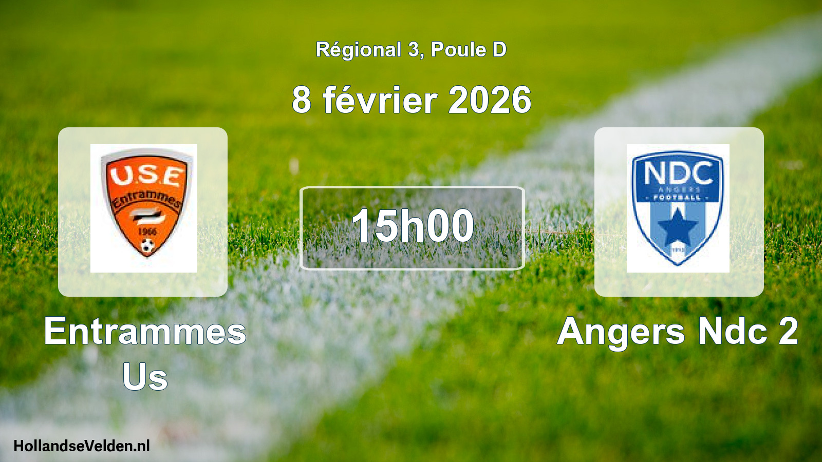 Geplande wedstrijd: Entrammes Us - Angers Ndc 2 (8 februari 2026)