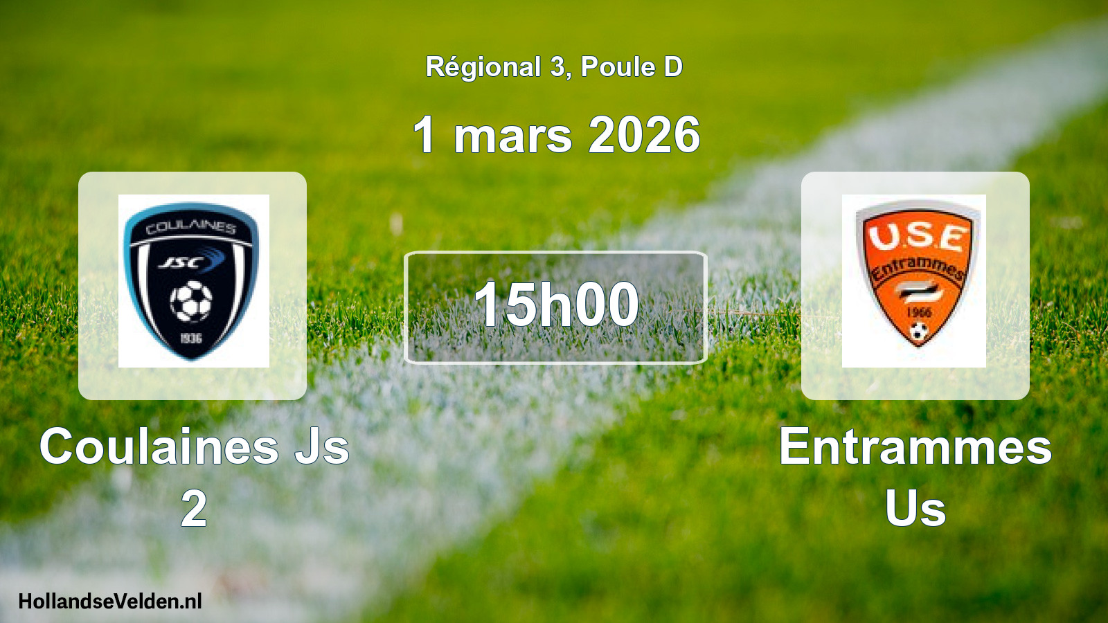 Geplande wedstrijd: Coulaines Js 2 - Entrammes Us (1 maart 2026)