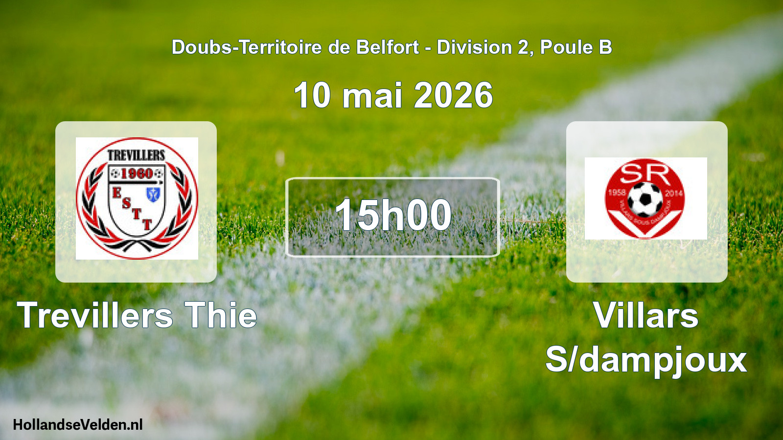 Match programmé: Trevillers Thie - Villars S/dampjoux (10 mai 2026)